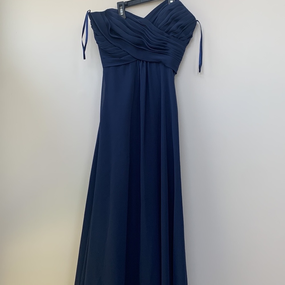Allure bridals navy blue bridesmaid gown